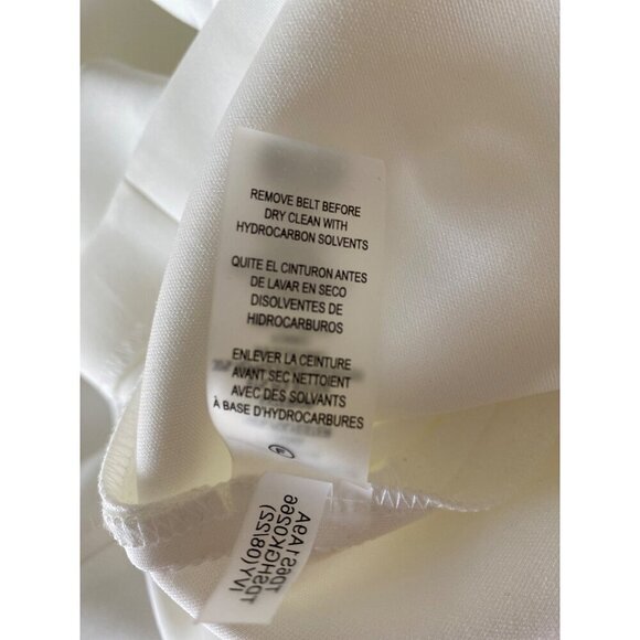 Tommy Hilfiger Ivory Scuba Sheath Dress, NWT $119 Front Zip Belt Women's Size 12 - Picture 12 of 12